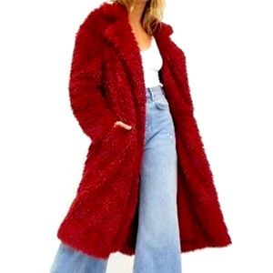 FREE PEOPLE FAUX FUR COAT